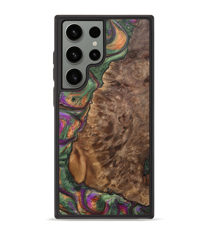 Galaxy S23 Ultra Wood+Resin Phone Case - Lyla (Green, 701071)