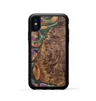 iPhone Xs Wood+Resin Phone Case - Lyla (Green, 701071)