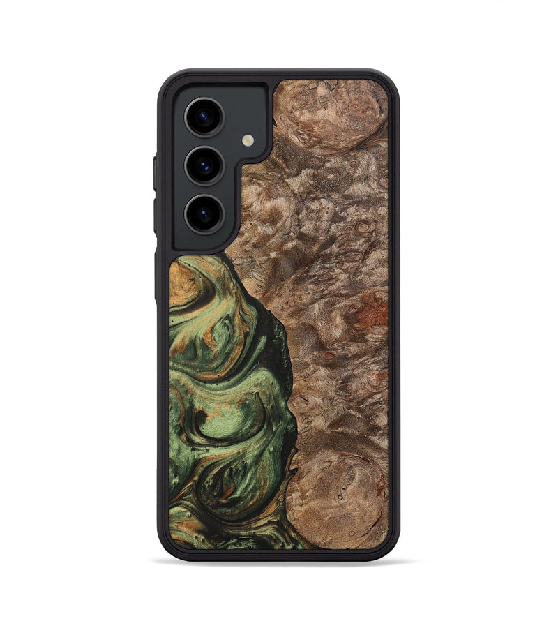 Galaxy S24 Wood+Resin Phone Case - Terrell (Green, 701075)