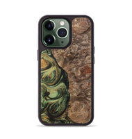 iPhone 13 Pro Wood+Resin Phone Case - Terrell (Green, 701075)