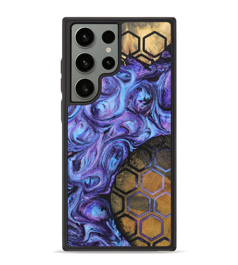 Galaxy S23 Ultra Wood+Resin Phone Case - Melba (Pattern, 701103)