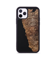 iPhone 11 Pro Wood+Resin Phone Case - Kaelyn (Pure Black, 701126)