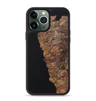 iPhone 13 Pro Max Wood+Resin Phone Case - Kaelyn (Pure Black, 701126)