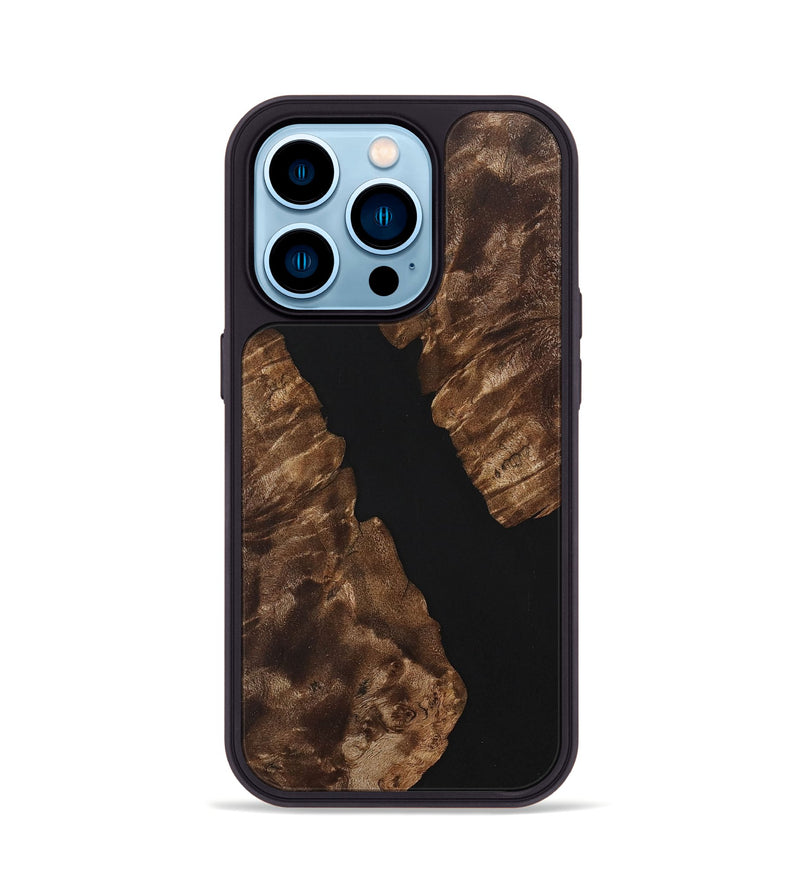 iPhone 14 Pro Wood+Resin Phone Case - Marshall (Pure Black, 701130)