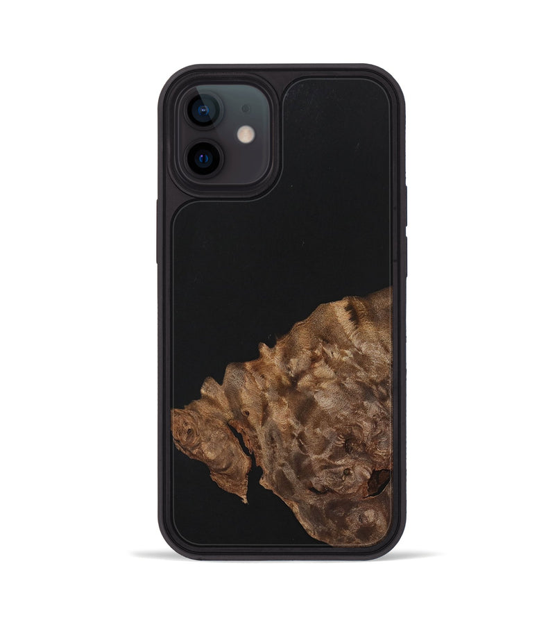 iPhone 12 Wood+Resin Phone Case - Isla (Pure Black, 701132)
