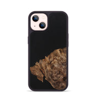 iPhone 14 Wood+Resin Phone Case - Isla (Pure Black, 701132)