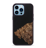iPhone 14 Pro Max Wood+Resin Phone Case - Isla (Pure Black, 701132)