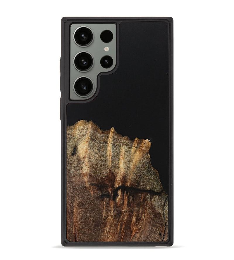 Galaxy S23 Ultra Wood+Resin Phone Case - Eloise (Pure Black, 701134)