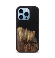 iPhone 14 Pro Wood+Resin Phone Case - Eloise (Pure Black, 701134)