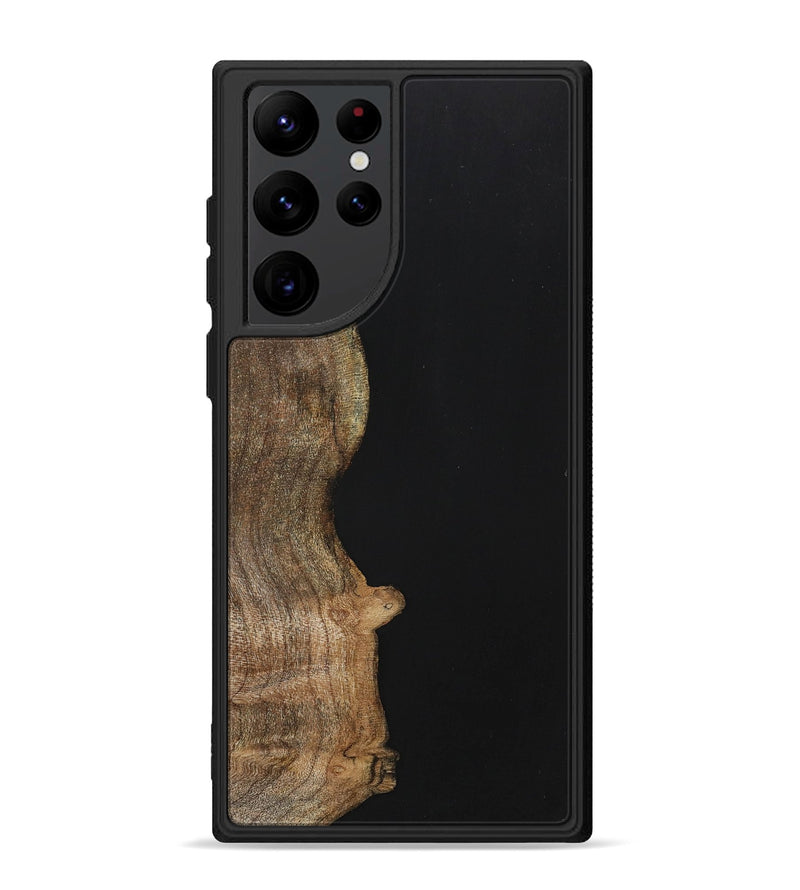 Galaxy S22 Ultra Wood+Resin Phone Case - Nash (Pure Black, 701138)