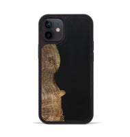 iPhone 12 Wood+Resin Phone Case - Nash (Pure Black, 701138)