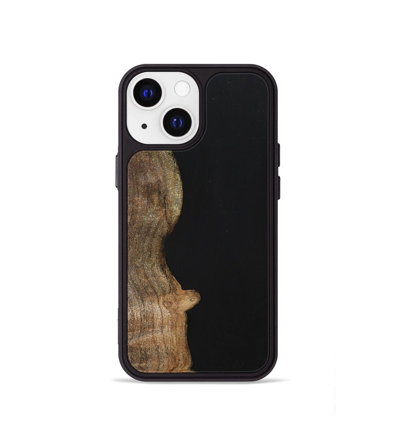 iPhone 13 mini Wood+Resin Phone Case - Nash (Pure Black, 701138)