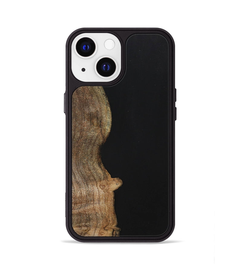 iPhone 13 Wood+Resin Phone Case - Nash (Pure Black, 701138)