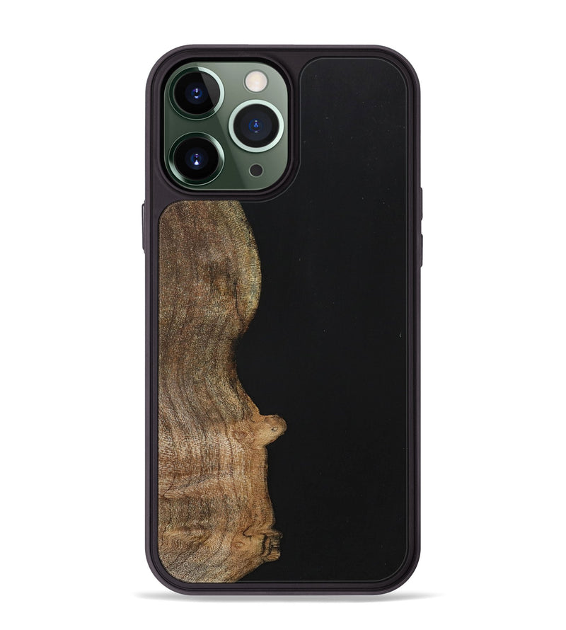 iPhone 13 Pro Max Wood+Resin Phone Case - Nash (Pure Black, 701138)