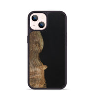iPhone 14 Wood+Resin Phone Case - Nash (Pure Black, 701138)