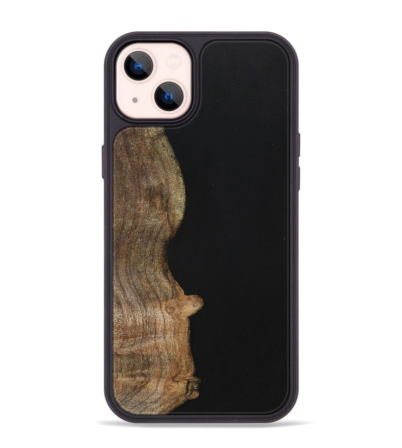 iPhone 14 Plus Wood+Resin Phone Case - Nash (Pure Black, 701138)