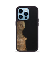 iPhone 14 Pro Wood+Resin Phone Case - Nash (Pure Black, 701138)