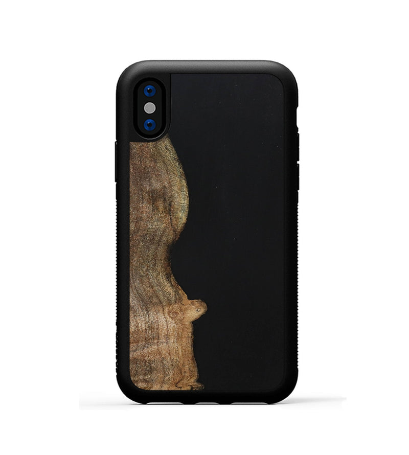 iPhone Xs Wood+Resin Phone Case - Nash (Pure Black, 701138)