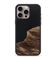iPhone 15 Pro Max Wood+Resin Phone Case - Christine (Pure Black, 701143)