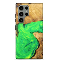 Galaxy S23 Ultra Wood+Resin Live Edge Phone Case - Beth (Green, 701158)