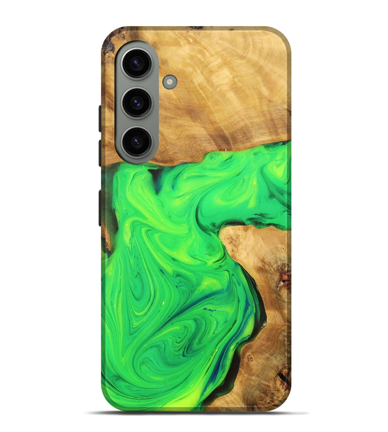 Galaxy S24 Plus Wood+Resin Live Edge Phone Case - Beth (Green, 701158)