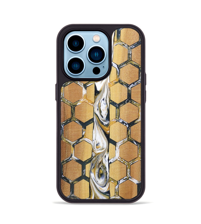 iPhone 14 Pro Wood+Resin Phone Case - Issac (Pattern, 701393)