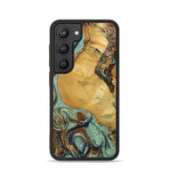 Galaxy S23 Wood+Resin Phone Case - Walker (Teal & Gold, 701410)
