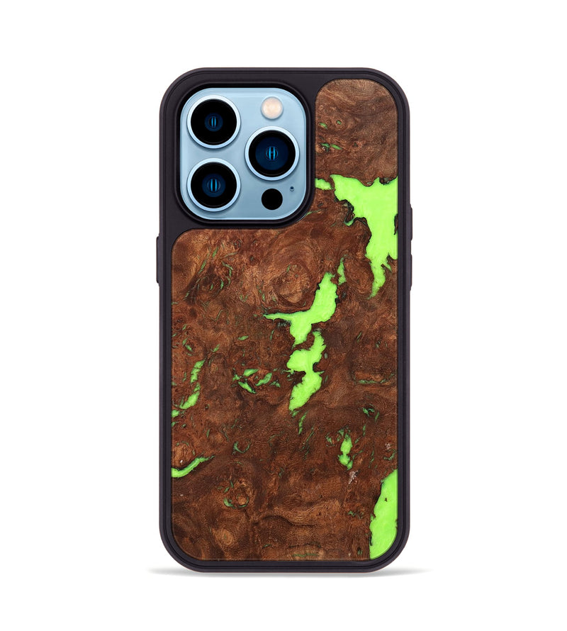 iPhone 14 Pro Wood+Resin Phone Case - Clinton (Wood Burl, 701418)