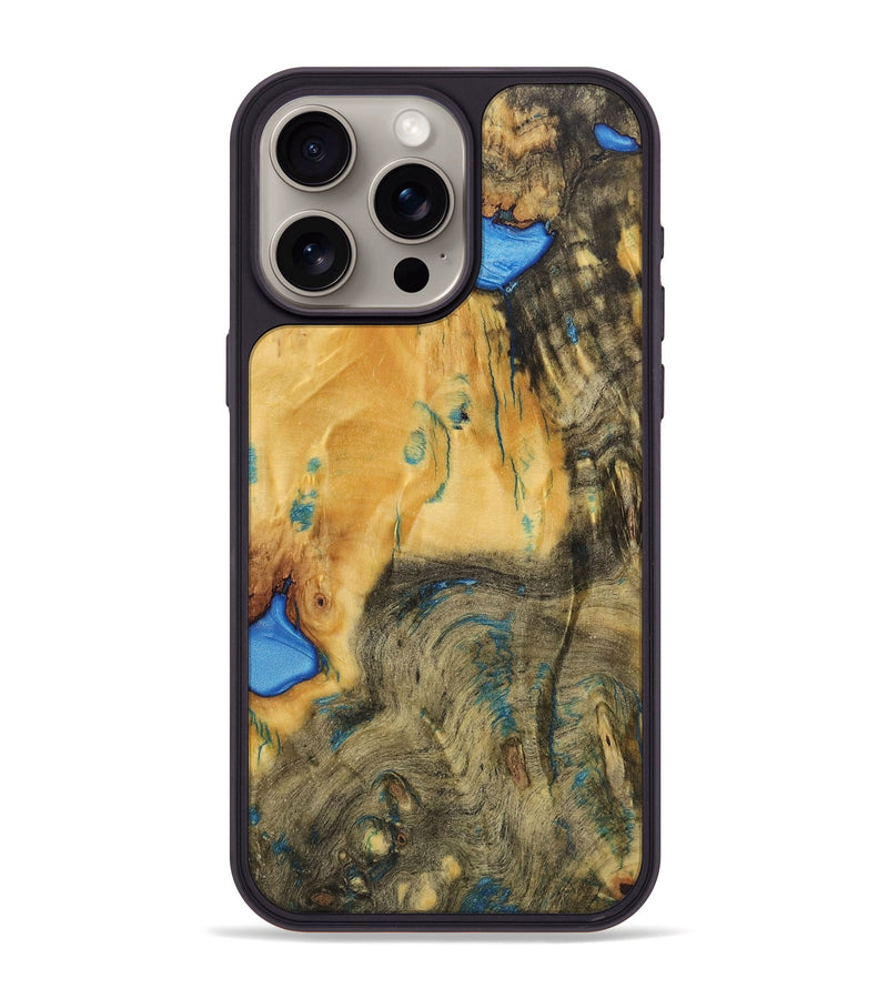 iPhone 15 Pro Max Wood+Resin Phone Case - Gracelyn (Wood Burl, 701426)