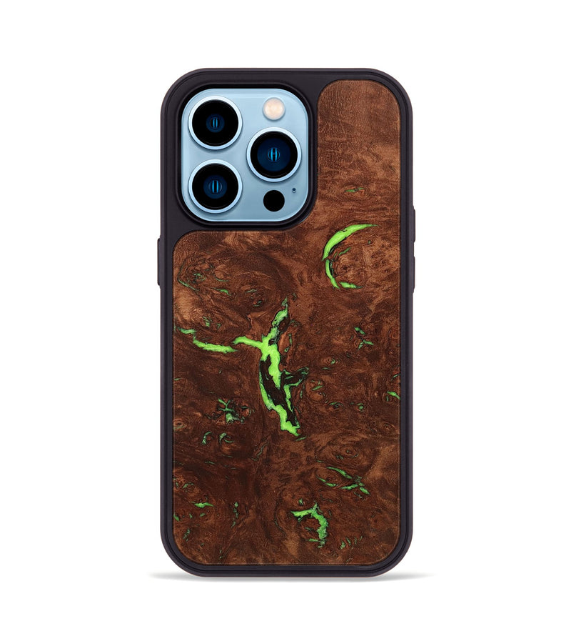 iPhone 14 Pro Wood+Resin Phone Case - Muhammad (Wood Burl, 701427)