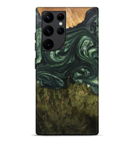 Galaxy S22 Ultra Wood+Resin Live Edge Phone Case - Addisyn (Green, 701644)