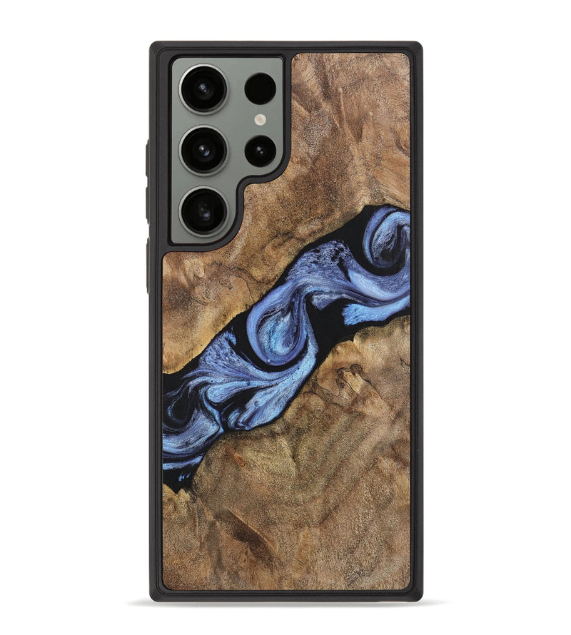 Galaxy S23 Ultra Wood+Resin Phone Case - Jaclyn (Blue, 701666)