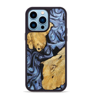 iPhone 14 Pro Max Wood+Resin Phone Case - Nancy (Blue, 701673)