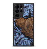 Galaxy S22 Ultra Wood+Resin Phone Case - Bobbi (Blue, 701674)