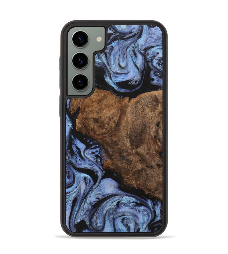 Galaxy S23 Plus Wood+Resin Phone Case - Bobbi (Blue, 701674)