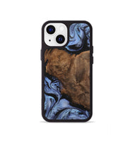 iPhone 13 mini Wood+Resin Phone Case - Bobbi (Blue, 701674)