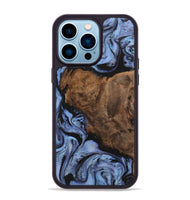 iPhone 14 Pro Max Wood+Resin Phone Case - Bobbi (Blue, 701674)
