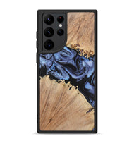 Galaxy S22 Ultra Wood+Resin Phone Case - Nina (Blue, 701682)