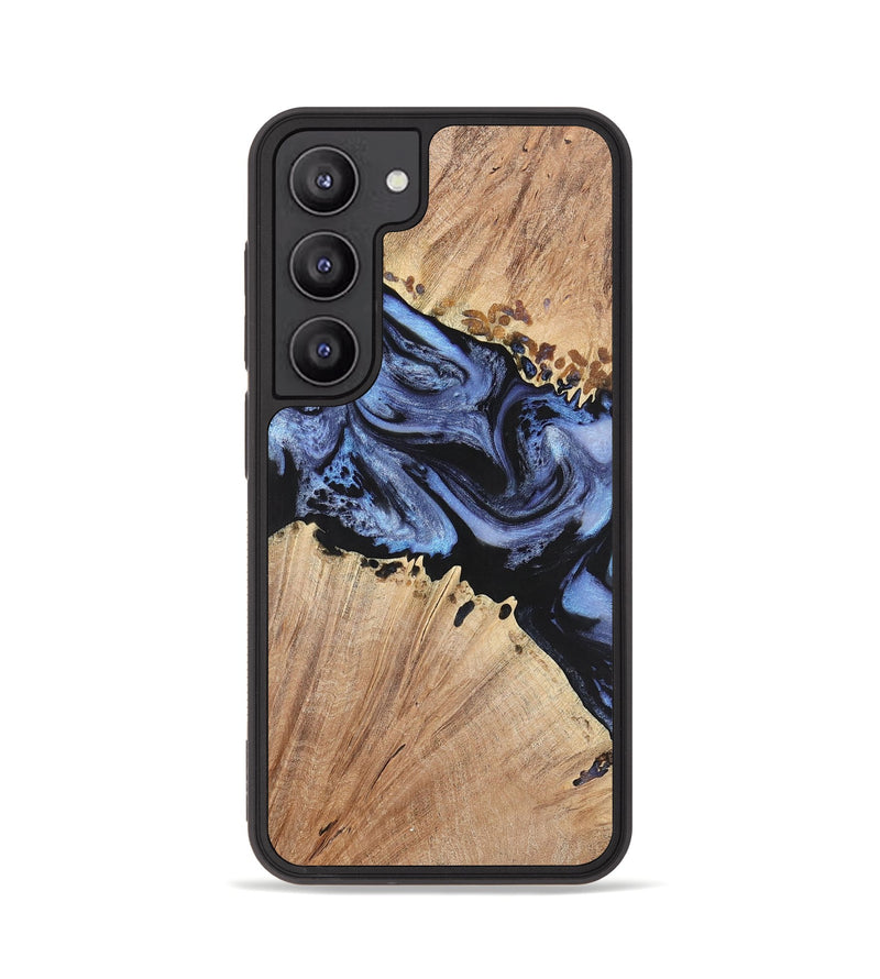 Galaxy S23 Wood+Resin Phone Case - Nina (Blue, 701682)