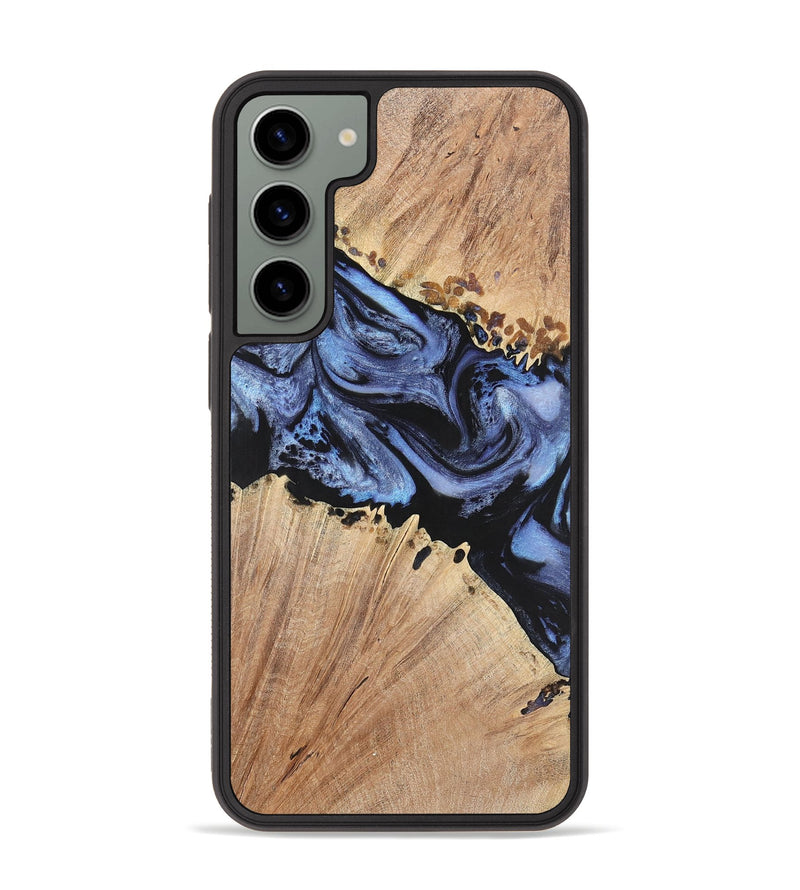 Galaxy S23 Plus Wood+Resin Phone Case - Nina (Blue, 701682)