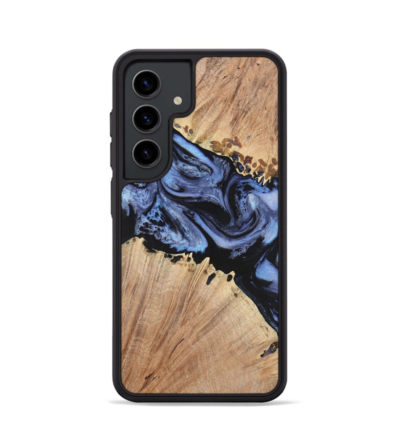 Galaxy S24 Wood+Resin Phone Case - Nina (Blue, 701682)