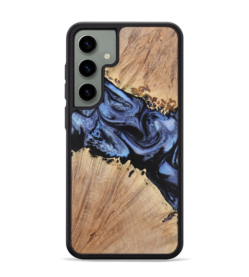 Galaxy S24 Plus Wood+Resin Phone Case - Nina (Blue, 701682)