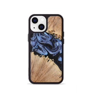 iPhone 13 mini Wood+Resin Phone Case - Nina (Blue, 701682)