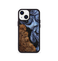 iPhone 13 mini Wood+Resin Phone Case - Gianni (Blue, 701684)