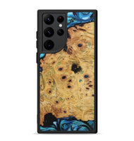 Galaxy S22 Ultra Wood+Resin Phone Case - Vicky (Blue, 701687)