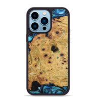 iPhone 14 Pro Max Wood+Resin Phone Case - Vicky (Blue, 701687)