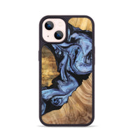 iPhone 14 Wood+Resin Phone Case - Rosa (Blue, 701688)