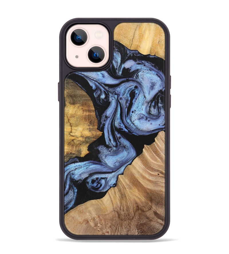 iPhone 14 Plus Wood+Resin Phone Case - Rosa (Blue, 701688)