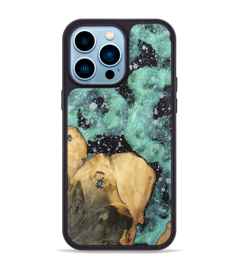 iPhone 14 Pro Max Wood+Resin Phone Case - Kaleb (Cosmos, 701712)