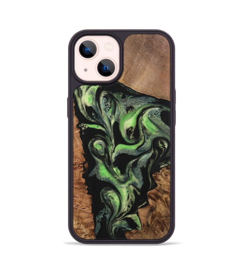 iPhone 14 Wood+Resin Phone Case - Kimberly (Mosaic, 701732)